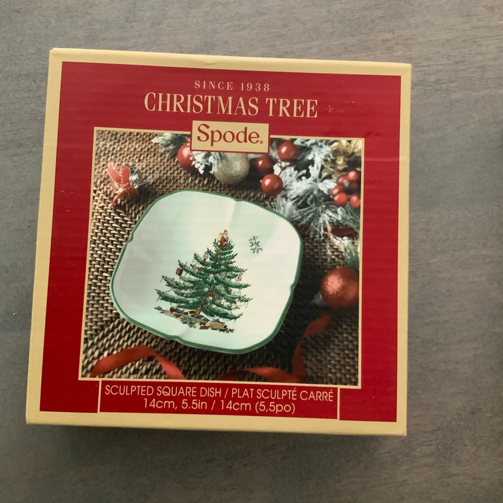 Spode Christmas tree square dish